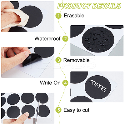 PVC Chalkboard Labels Blank Stickers LS-STIC-WH0004-42E-1
