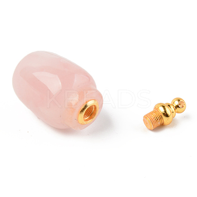 Natural Gemstone Openable Perfume Bottle Pendants G-R478-004A-1