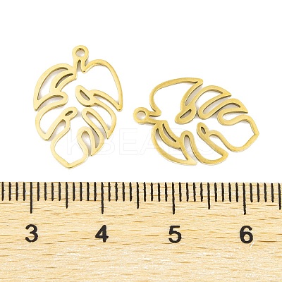 5Pcs 201 Stainless Steel Pendants STAS-M056-07G-1