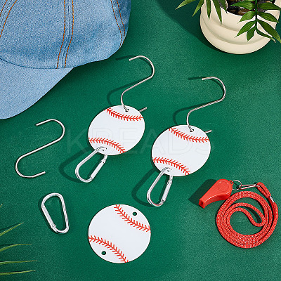 8Pcs Acrylic Sport Ball Connector Charms DIY-NB0014-46A-1