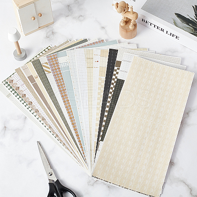 20 Sheets 20 Styles Coated Paper Wallpaper DIY-OC0012-17-1