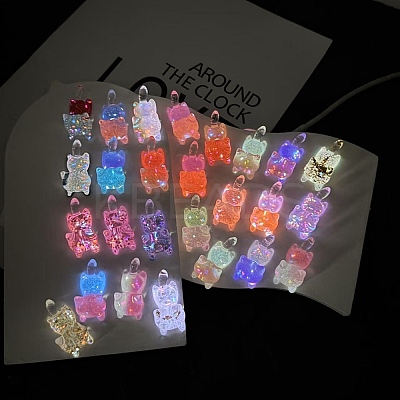 Luminous Transparent Resin Cabochons X-CRES-L045-17-1