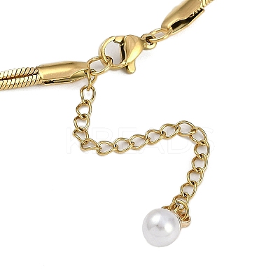 Ion Plating(IP) 304 Stainless Steel 2-Strand Snake Chain Necklaces NJEW-D080-07G-1