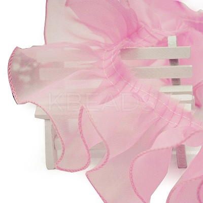 Polyester Lace Ribbons Pleated Garment Accessory DIY-WH0678-90G-1