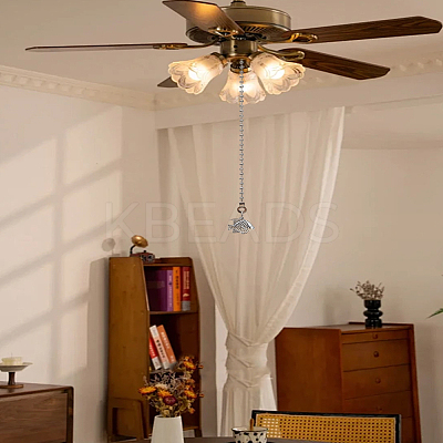 6Pcs Alloy Charms Ceiling Fan Pull Chain Extenders HJEW-LP00066-1