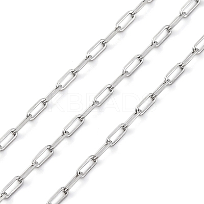 304 Stainless Steel Paperclip Chains CHS-M009-04P-01-1