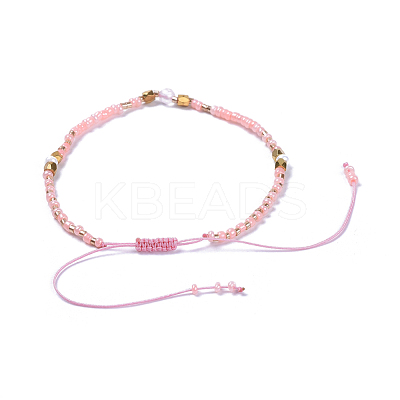 Adjustable Nylon Thread Braided Beads Bracelets BJEW-JB04379-1