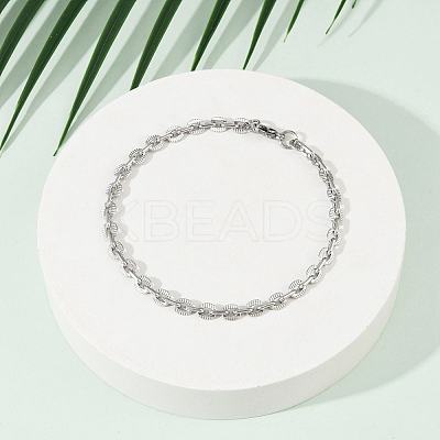 201 Stainless Steel Cuba Style Chian Bracelet for Men LS-BJEW-B138-06P-03-1