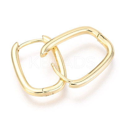 Brass Huggie Hoop Earrings X-EJEW-F245-07G-1