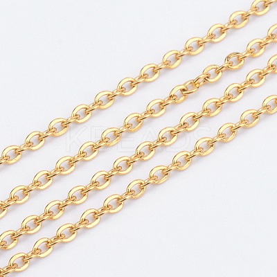 304 Stainless Steel Cable Chains Necklaces STAS-S029-02G-1