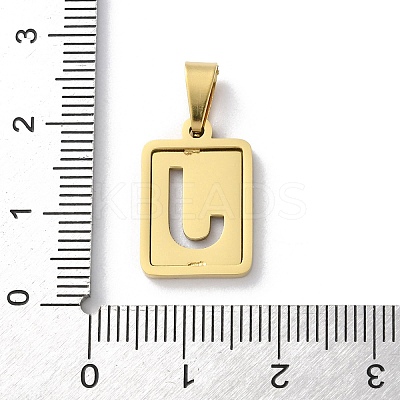 304 Stainless Steel Alphabet Pendants STAS-S152-01G-J-1
