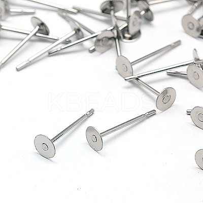 Tarnish Resistant 304 Stainless Steel Stud Earring Findings STAS-E025-6-1