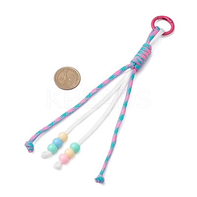 6Pcs Polyester & Spandex Parachute Cord Pendant Decorations HJEW-JM03794-1