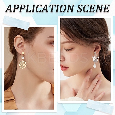 20Pcs 2 Colors Brass Spiral Pad Ear Cuff Findings EJEW-YW0001-17-1