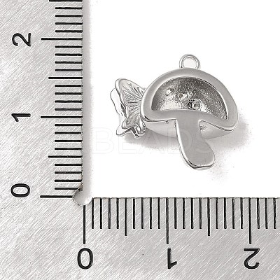 Brass Micro Pave Clear Cubic Zirconia Pendants KK-Z073-20P-1