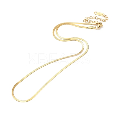 Ion Plating(IP) 304 Stainless Steel Herringbone Chain Necklace for Men Women NJEW-E076-03A-G-1