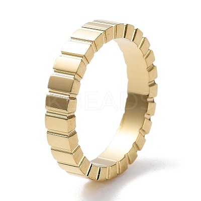 Ion Plating(IP) 304 Stainless Steel Grooved Finger Rings RJEW-G298-12G-1