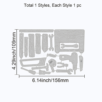 Carbon Steel Cutting Dies Stencils DIY-WH0309-663-1