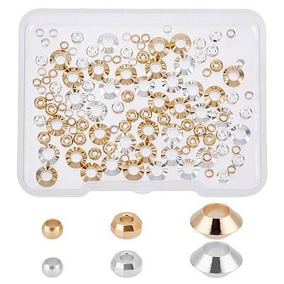 120Pcs 3 Style Brass Beads KK-FH0002-79-1