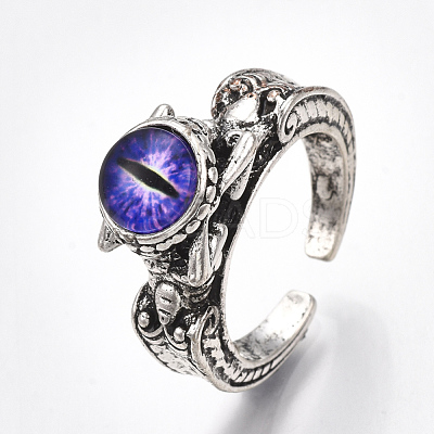 Alloy Cuff Finger Rings RJEW-T006-35B-1