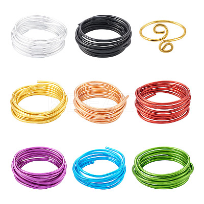 8 Roll 8 Colors Round Aluminum Wire AW-FW0001-03-1