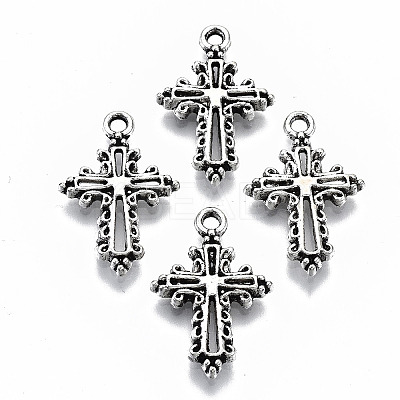Tibetan Style Alloy Pendants TIBEP-N009-052AS-RS-1