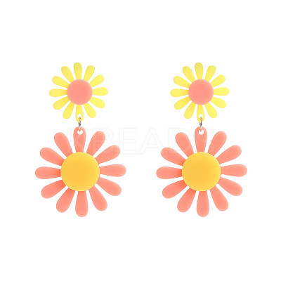 Bohemian Acrylic Dangle Stud Earrings WG25006-03-1