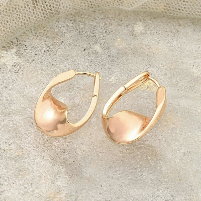 Rack Plating Brass Clear Cubic Zirconia Hoop Earrings EJEW-M090-01G-03-1
