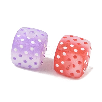 Printed Acrylic European Beads AC-CBA4EF4-07-1