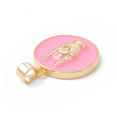 Rack Plating Brass Enamel Pendants KK-B065-03G-04-1