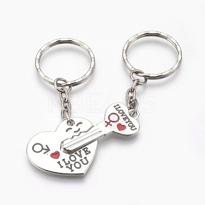 Alloy Enamel Split Pendant Keychain KEYC-JKC00170-1