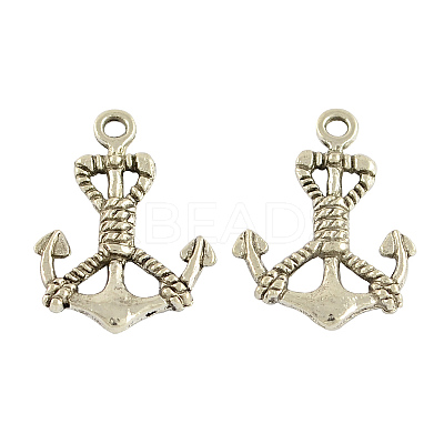Tibetan Style Alloy Anchor Pendants LS-TIBEP-S264-AS-FF-1