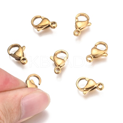 304 Stainless Steel Lobster Claw Clasps STAS-T040-PJ212-13-1