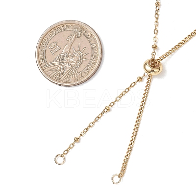 304 Stainless Steel Satellite Chain Curb Chain Slider Necklace Making AJEW-JB01527-1