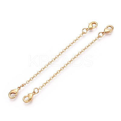 Brass Cable Chain Chain Extender KK-ZX024-37G-E-1