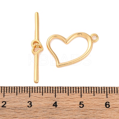 Rack Plating Eco-Friendly Brass Toggle Clasps KK-S403-15G-1