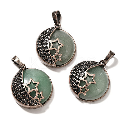 Natural Green Aventurine Pendants G-P560-01R-01-1