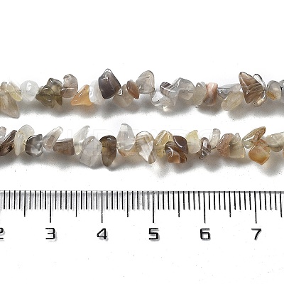 Natural Supper 7 Rutilated Quartz Chip Beaded Necklaces for Men Women NJEW-G159-01V-1