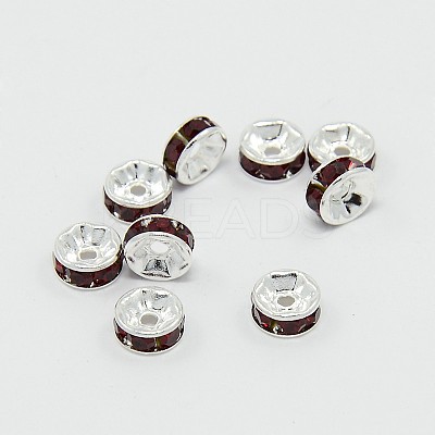 Brass Grade A Rhinestone Spacer Beads RSB036NF-09-1