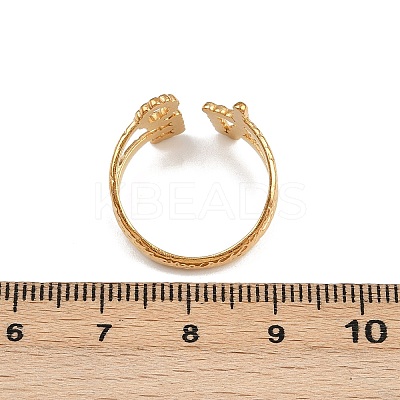 304 Stainless Steel Open Cuff Rings for Women LS-RJEW-K303-05G-1