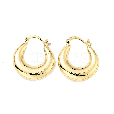 Rack Plating Brass Chunky Hoop Earrings for Women LS-EJEW-G288-35F-G-1
