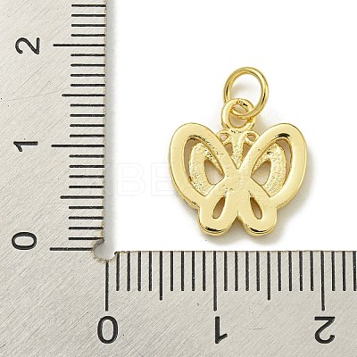 Rack Plating Brass Micro Pave Cubic Zirconia Charms KK-K386-08G-1