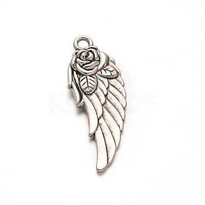 Tibetan Style Alloy Wing Pendants LS-PALLOY-ZN48529-AS-RS-1