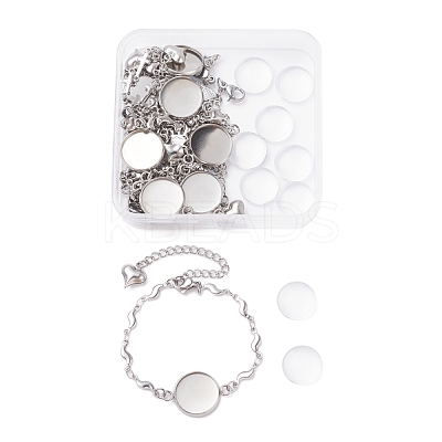 9Pcs 9 Style 304 Stainless Steel Bracelet Making STAS-UN0027-11-1