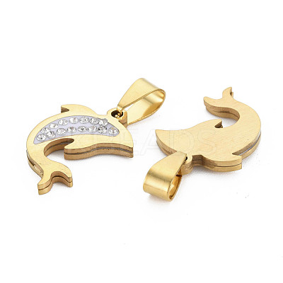 201 Stainless Steel Pendants STAS-N095-037G-1