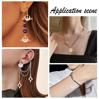 12Pcs 3 Style 201 Stainless Steel Pendants STAS-DC0003-07-1