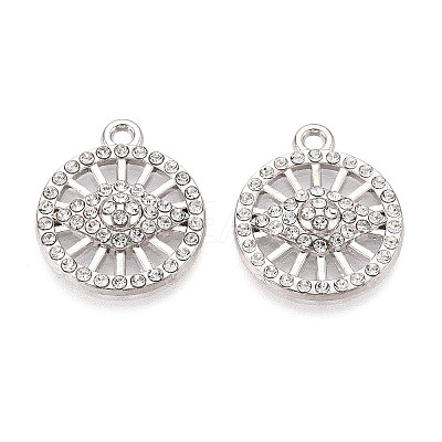 Alloy Rhinestone Pendants FIND-N008-08P-1