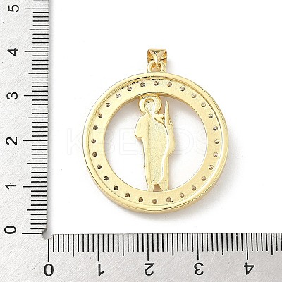 Brass Micro Pave Cubic Zirconia Pendants KK-H537-27A-G-1