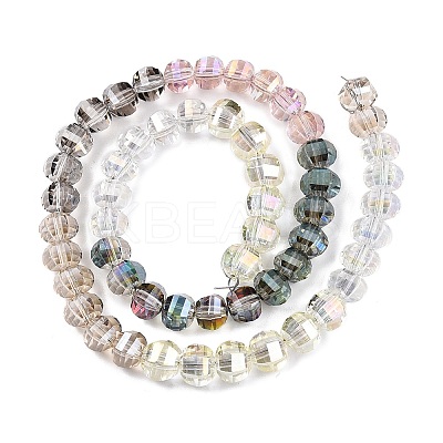 Rondelle Transparent Glass Beads Strands GLAA-T023-33B-1
