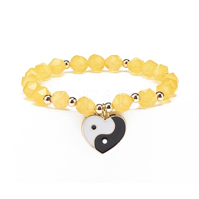 Natural Jade Stretch Bracelet BJEW-JB08525-04-1